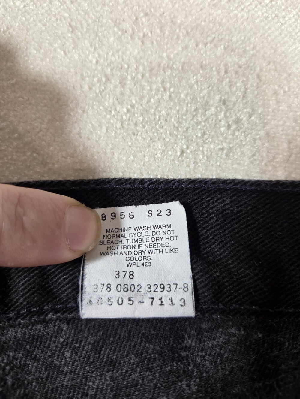 Levi’s 505 Black Jeans 34x36 Y2K Vintage - Picture 6 of 8